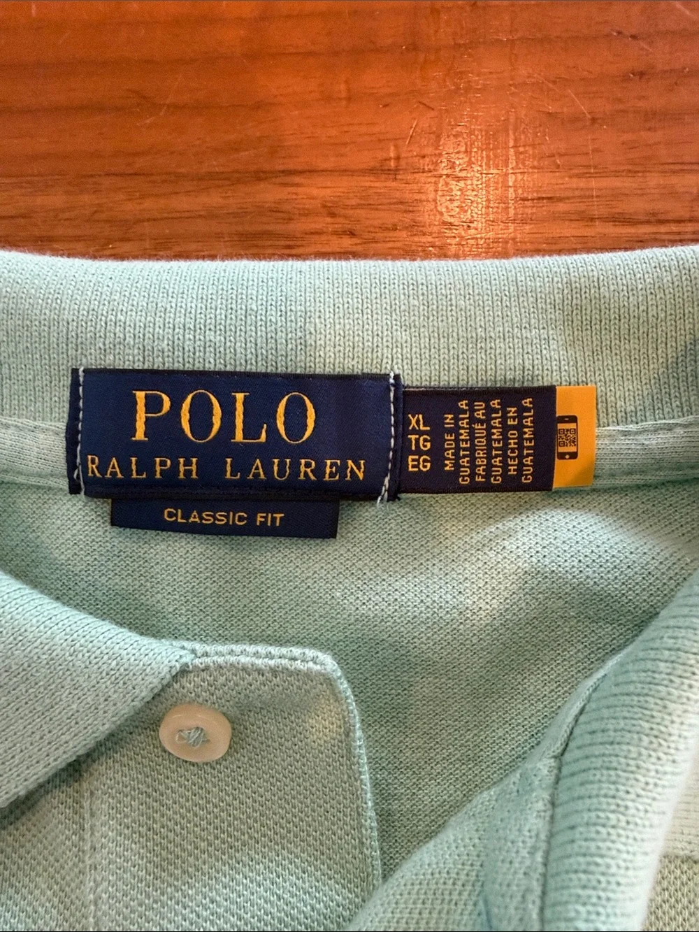 Polo by Ralph Lauren Like New Classic Fit Polo Shirt mint green Cotton Size XL